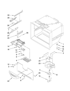 Freezer Liner Parts Diagram and Parts List for MFD2562VEW1  Maytag Refrigerator