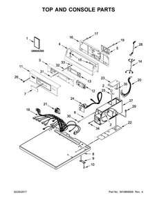 Part Location Diagram of W11101010 Whirlpool OVERLAY