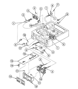 Control Panel Diagram and Parts List for SSEX07WF  Speed Queen Dryer