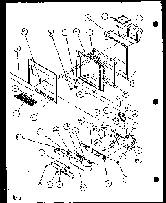 Ice And Water Cavity Diagram and Parts List for BHK2-P1100602W  Amana Refrigerator