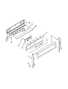 Control Panel Parts Diagram and Parts List for MGT8655XW03  Maytag Range