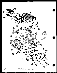 Center Mullion/evaporator Parts Diagram and Parts List for TM-516E-P74645-15W  Amana Refrigerator