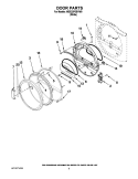 DOOR PARTS Diagram and Parts List for MDE22PDBYW0  Maytag Dryer