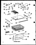 INTERIOR PARTS Diagram and Parts List for BC20EC P747023WC Amana Refrigerator