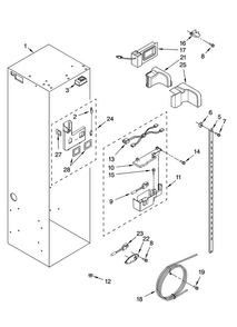 Refrigerator Liner Parts Diagram and Parts List for JS48SEDUDB01  Jenn-Air Refrigerator