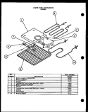 LOWER OVEN ACCESSORIES Diagram and Parts List for DD0880  Amana Microwave
