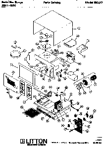 Section 23 Diagram and Parts List for 70 0502 Amana Microwave