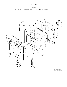Door Diagram and Parts List for 79096183712  Kenmore Range