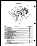 LOWER DOOR ASSY. Diagram and Parts List for DD0880  Amana Microwave
