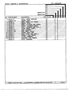 Shelves And Accessories Page 2 Diagram and Parts List for 501340  Admiral Refrigerator