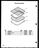 OVEN ACCESSORIES Diagram and Parts List for DGO-851  Amana Wall Oven
