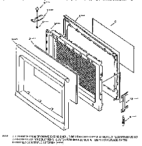Door Diagram and Parts List for 56568300790  Kenmore Microwave