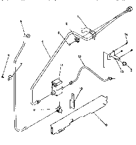 Gas Supply Diagram and Parts List for ARG7600W-P1141298NW  Amana Range