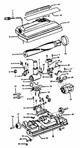 Power Nozzle Diagram and Parts List for S3281-040  Hoover Canister Vacuum