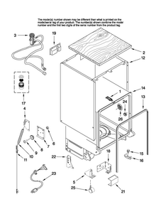 Tub And Frame Parts Diagram and Parts List for MDC4650AWB3  Maytag Dishwasher