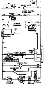 Wiring Information Diagram and Parts List for RB19KA-2AD-BL52A  Magic Chef Refrigerator