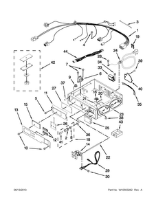Control Panel And Separator Parts Diagram and Parts List for MLG24PDAXW3  Maytag Dryer