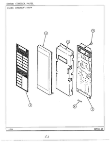 Control Panel Diagram and Parts List for DM15H14TMW  Magic Chef Microwave