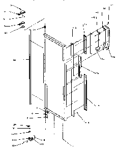 Refrigerator Door Hinge And Door Parts Diagram and Parts List for SPD25AW-P1162435WW  Amana Refrigerator