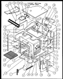 CABINET SECTION UPPER OVEN Diagram and Parts List for AO27DG P1113405S Amana Range
