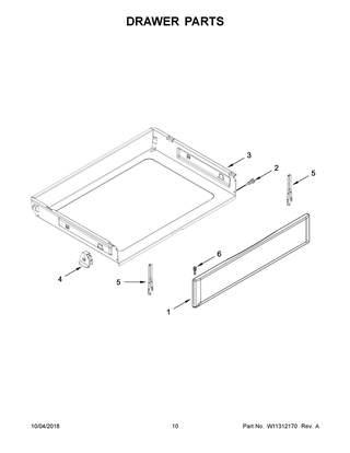 Drawer Parts Diagram and Parts List for MER6600FB2  Maytag Range