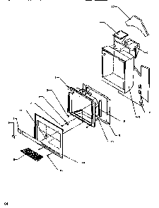 Ice & Water Cavity Diagram and Parts List for SXD520SL-P1182401WL  Amana Refrigerator