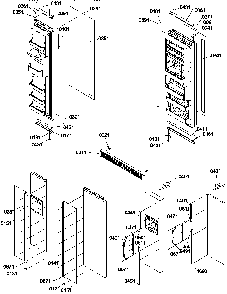 Handles, Trim, And Toe Grille Kits Diagram and Parts List for SB520TW-P1308601WW  Amana Refrigerator