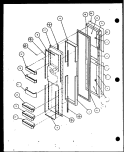FZ DOOR Diagram and Parts List for SXDE25JP P7870102W Amana Refrigerator
