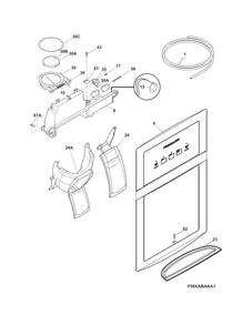 Ice & Water Dispenser Diagram and Parts List for CRSH268MWB  Crosley Refrigerator