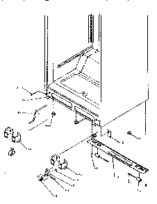 Cabinet Bottom Diagram and Parts List for TV18S3W-P1194901W  Amana Refrigerator