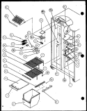 FZ SHELVING AND REF LIGHT Diagram and Parts List for SXDE25JP P7870102W Amana Refrigerator