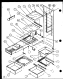 REF SHELVING AND DRAWERS Diagram and Parts List for SXDE25JP P7870102W Amana Refrigerator