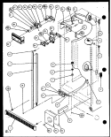 REF / FZ CONTROLS AND CABINET PART Diagram and Parts List for SXDE25JP P7870102W Amana Refrigerator