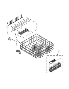 Lower Rack Parts Diagram and Parts List for MDB7949SDH2  Maytag Dishwasher