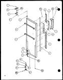REF DOOR Diagram and Parts List for SCD19J P7804506W Amana Refrigerator