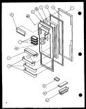 REF DOOR Diagram and Parts List for SCD19J P7804506W Amana Refrigerator