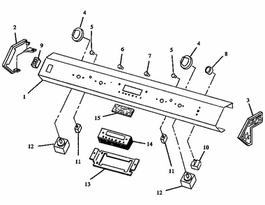 Control Panel  (ards800e/p1131920ne) (ards800ww/p1131920nww) (cards800e/p1131922ne) (cards800ww/p1131922nww) Diagram and Parts List for CC1W-P1155202  Amana Range