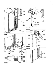 Cabinet Back Diagram and Parts List for SSD25TE-P1314201WE  Amana Refrigerator