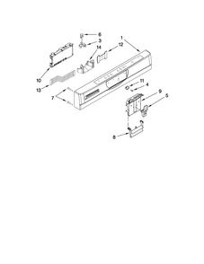 Control Panel Parts Diagram and Parts List for JDB3000AWB2  Jenn-Air Dishwasher