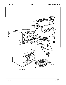 Fresh Food Compartment Diagram and Parts List for RC12G 86S01 Maytag Refrigerator