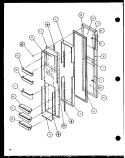 FZ DOOR Diagram and Parts List for SCD22J P7870121W Amana Refrigerator