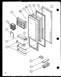 REF DOOR Diagram and Parts List for SCD22J P7870121W Amana Refrigerator