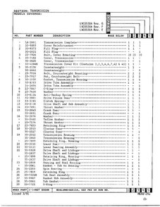 Transmission Page 4 Diagram and Parts List for 6530A REV A Norge Washer
