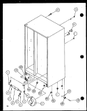 DRAIN AND ROLLERS Diagram and Parts List for SCD22J P7870121W Amana Refrigerator
