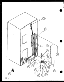 CABINET BACK Diagram and Parts List for SCD22J P7870121W Amana Refrigerator