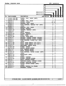 Freezer Door Page 2 Diagram and Parts List for 191550  Admiral Refrigerator