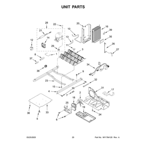 Unit Parts Diagram and Parts List for ASI2175GRB10  Amana Refrigerator