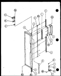 FZ DOOR HINGE AND TRIM PARTS Diagram and Parts List for SX22ML P1120604W L Amana Refrigerator