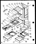 REF SHELVING AND DRAWERS Diagram and Parts List for SX22ML P1120604W L Amana Refrigerator