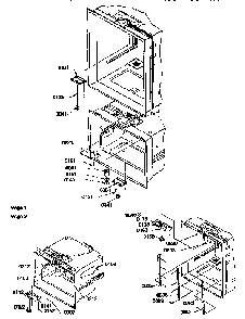 Light Switches And Drain Funnel Diagram and Parts List for 67272-P1311001WW  Amana Refrigerator